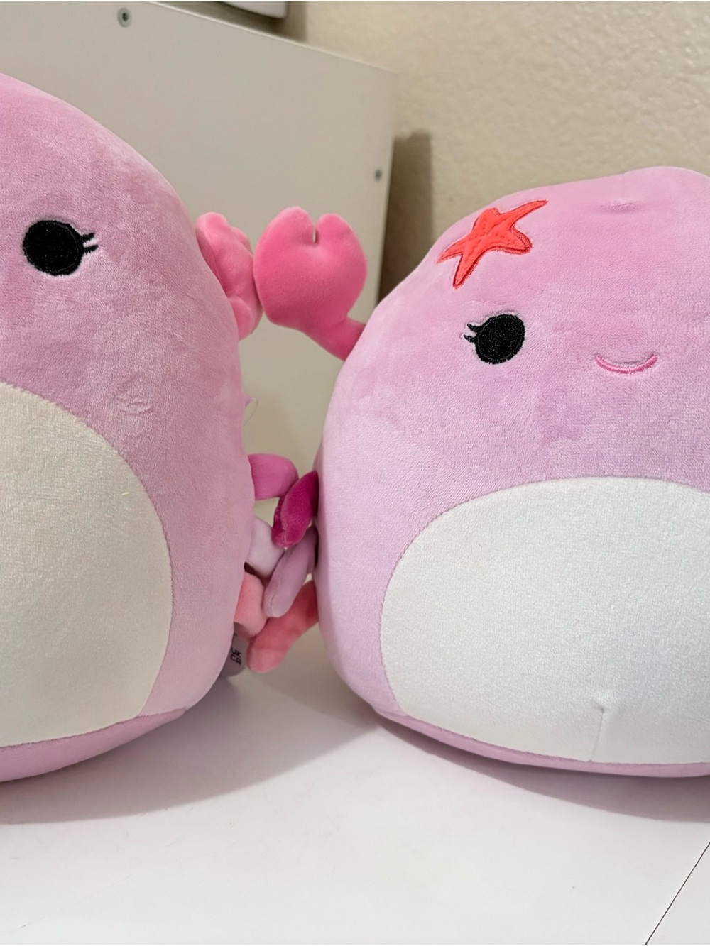 Squishmallows Cailey the Crab Pink Plush Set 8” + 5” NWT Bundle